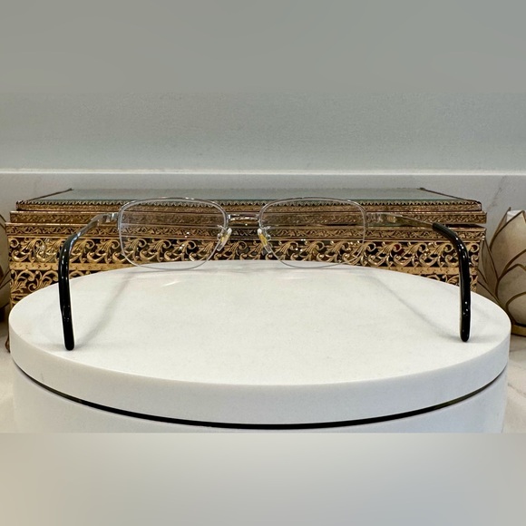 VTG - ST Dupont Silver, Gold-Plated Rectangular Unisex Rx Eyeglass Frames - EUC - Picture 6 of 17